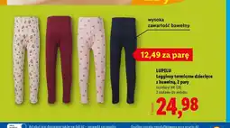 Lidl Legginsy termiczne dziecięce z bawełną 2-pak Lupilu oferta