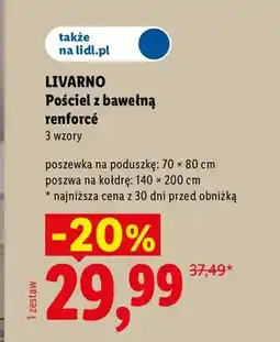 Lidl Pościel z bawełną renforcé 140x200 cm Livarno oferta