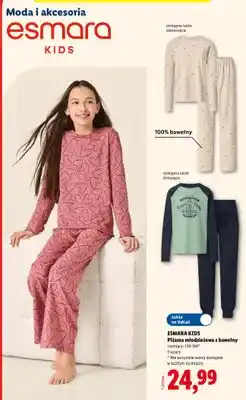 Lidl Piżama młodzieżowa z bawełny oferta