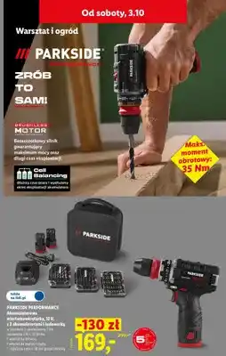 Lidl Akumulatorowa wiertarkowkrętarka z 2 akumulatorami i ładowarką Parkside Performance oferta