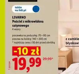 Lidl Pościel z mikrowłókna satynowego 140x200 cm Livarno oferta