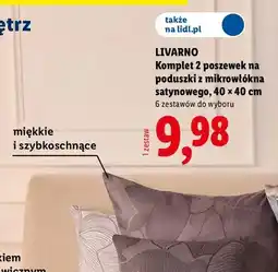 Lidl Komplet 2 poszewek na poduszki z mikrowłókna satynowego 40x40 cm Livarno oferta