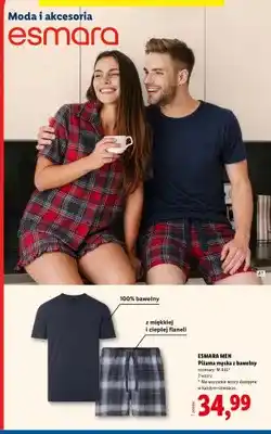 Lidl Piżama męska z bawełny oferta