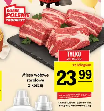 Mięso wołowe rosołowe z kością