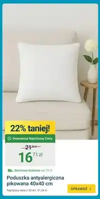 ERLI Poduszka antyalergiczna pikowana 40x40 cm oferta