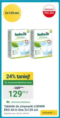 ERLI Tabletki do zmywarki Ludwik EKO All in One 2-pak 120 szt oferta