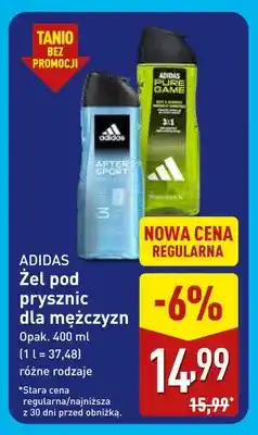 ALDI Żel pod prysznic dla mężczyzn Pure Game Adidas oferta