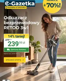 ERLI Odkurzacz bezprzewodowy Retoo 3w1 oferta