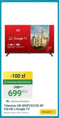 ERLI Telewizor Ud 40GFC5210S 40 Full Hd z Google Tv oferta