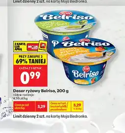 Biedronka Deser ryżowy Belriso mango oferta