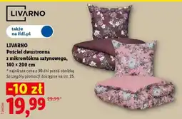 Lidl LIVARNO Pościel dwustronna z mikrowłókna satynowego, 140 × 200 cm oferta