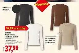 Lidl ESMARA Bluzki damskie z modelem, 2 sztuki oferta
