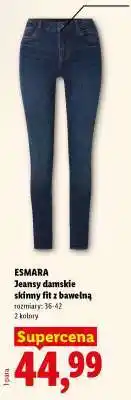 Lidl ESMARA Jeansy damskie skinny fit z bawełną oferta