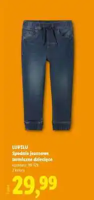 Lidl LUPILU Spodnie jeansowe termiczne dziecięce oferta