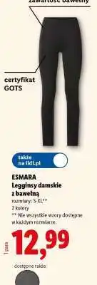 Lidl ESMARA Legginsy damskie z bawełną oferta