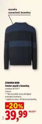 Lidl ESMARA MEN Sweter męski z bawełną oferta