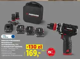 Lidl PARKSIDE PERFORMANCE Akumulatorowa wiertarkowkrętarka 12 V oferta