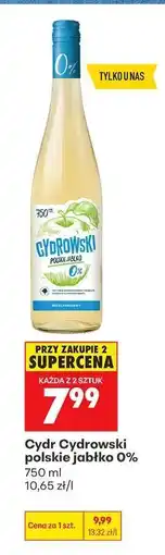 Biedronka Cydr Cydrowski polskie jabłko 0% oferta
