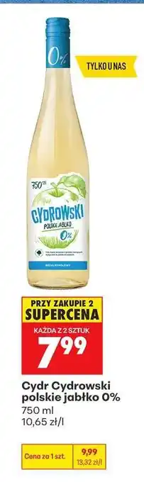 Biedronka Cydr Cydrowski polskie jabłko 0% oferta
