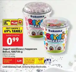Biedronka Bakoma Bakuś Milk & Fun oferta