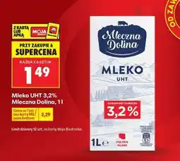 Biedronka Mleko UHT 3,2% Mleczna Dolina, 1l oferta