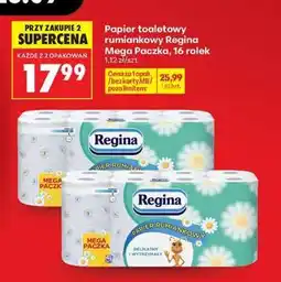 Biedronka Papier toaletowy rumiankowy Regina Mega Paczka , 16 rolek oferta