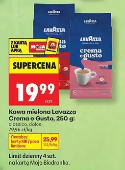 Biedronka Kawa mielona Lavazza Crema e Gusto , 250 g oferta