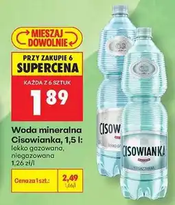 Biedronka Woda mineralna Cisowianka, 1,5 l oferta
