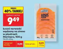 Biedronka Łosoś norweski wędzony na zimno w plastrach Marinero , 100 g oferta