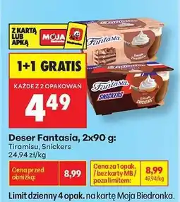 Biedronka Deser Fantasia, 2x90 g oferta