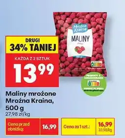 Biedronka Maliny mrożone Mroźna Kraina, 500 g oferta