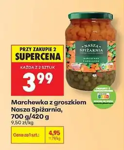 Biedronka Marchewka z groszkiem Nasza Spiżarnia, 700 g/420 g oferta