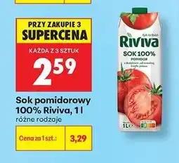 Biedronka Sok pomidorowy 100% Riviva, 1l oferta