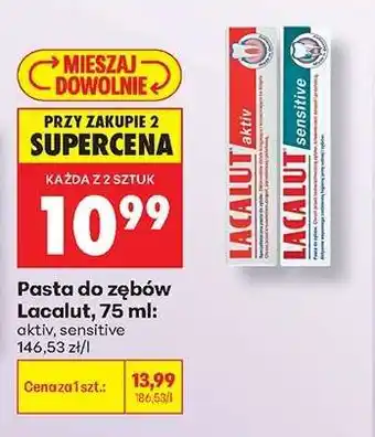 Biedronka Pasta do zębów Lacalut, 75 ml oferta