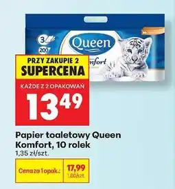 Biedronka Papier toaletowy Queen Komfort 10 rolek oferta