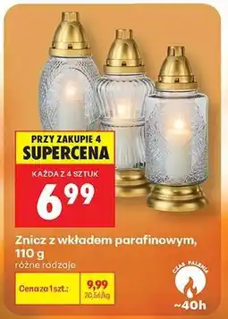 Biedronka Znicz z wkładem parafinowym, 110 g oferta