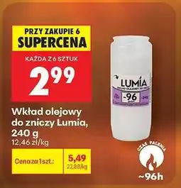 Biedronka Wkład olejowy do zniczy Lumia 240 g oferta