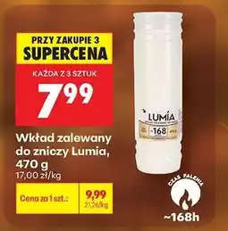 Biedronka Wkład zalewany do zniczy Lumia, 470 g oferta