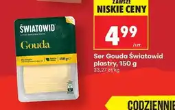 Biedronka Ser Gouda Światowid plastry, 150 g oferta