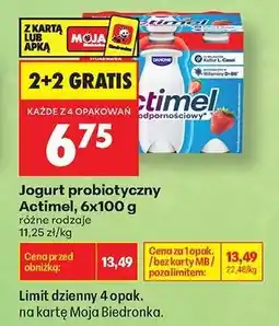 Biedronka Jogurt probiotyczny Actimel, 6x100 g oferta