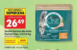 Biedronka Sucha karma dla kota Purina One, 1,4/1,5 kg oferta