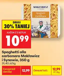 Biedronka Spaghetti alla carbonara Makłowicz i Synowie oferta