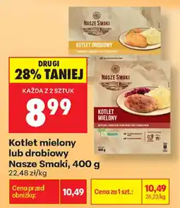 Biedronka Kotlet mielony lub drobiowy Nasze Smaki oferta