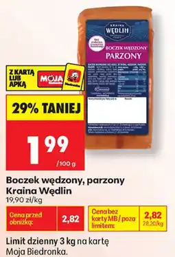 Biedronka Boczek wędzony, parzony Kraina Wędlin oferta