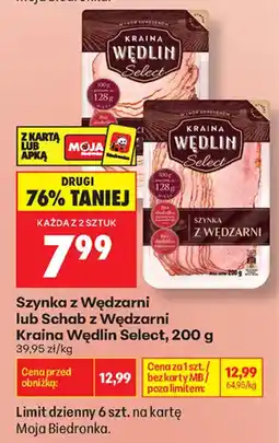 Biedronka Szynka z Wędzarni Kraina Wędlin Select oferta