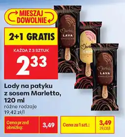 Biedronka Lody na patyku z sosem Marletto oferta