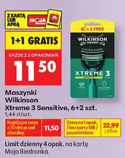 Biedronka Maszynki Wilkinson Xtreme 3 Sensitive oferta