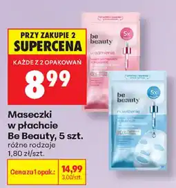 Biedronka Maseczki w płachcie Be Beauty oferta