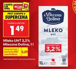 Biedronka Mleko UHT 3,2% Mleczna Dolina oferta
