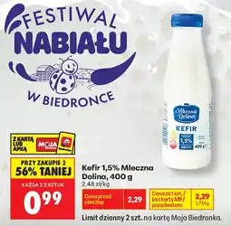 Biedronka Kefir 1,5% Mleczna Dolina oferta